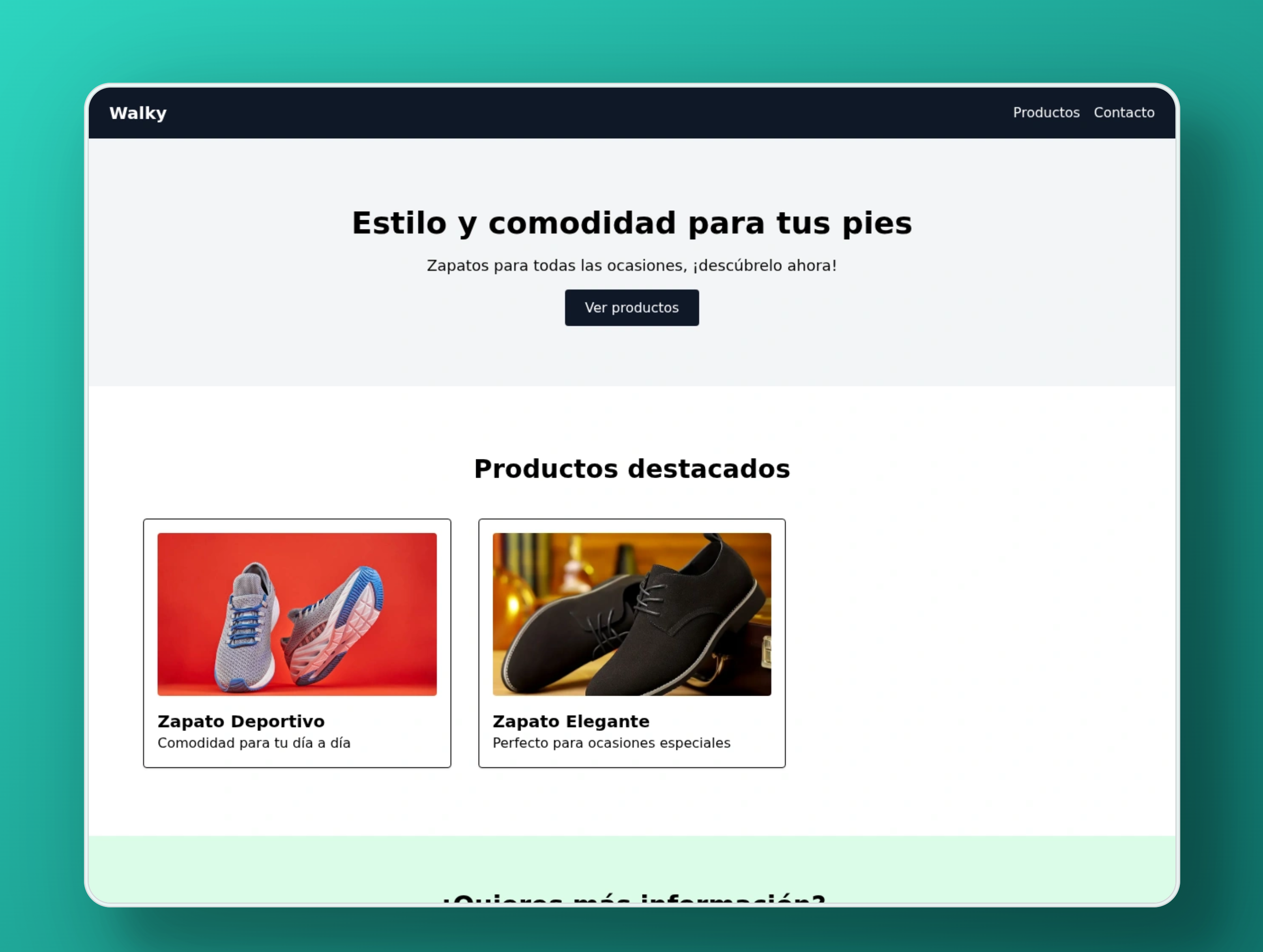Captura del proyecto Walky
